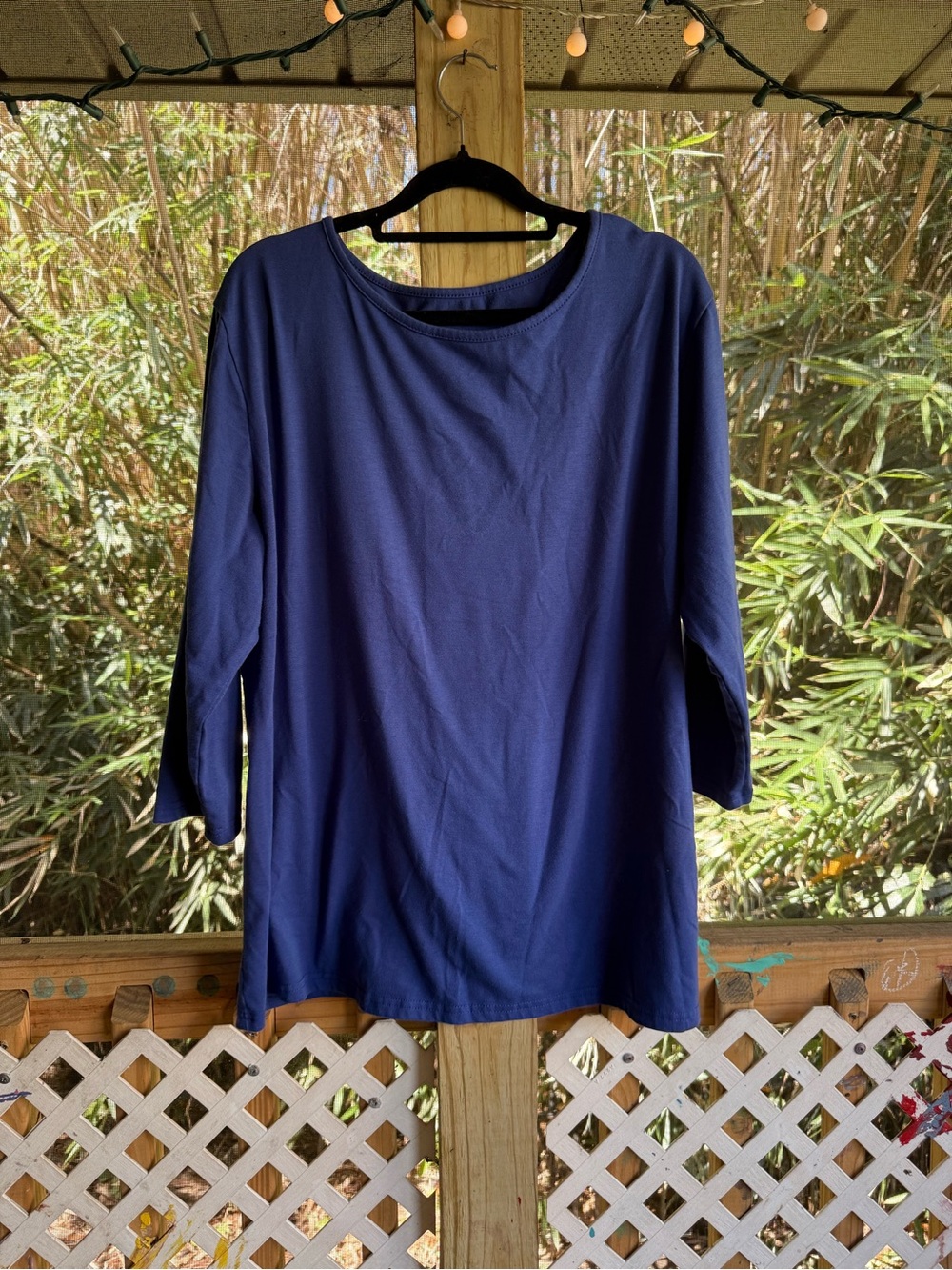 Women's Classic Navy Boatneck Top